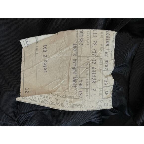 Vintage Faconnable Men’s Sports Jacket 60 Made In Italy Virgin Wool Navy Blue - Picture 4 of 7